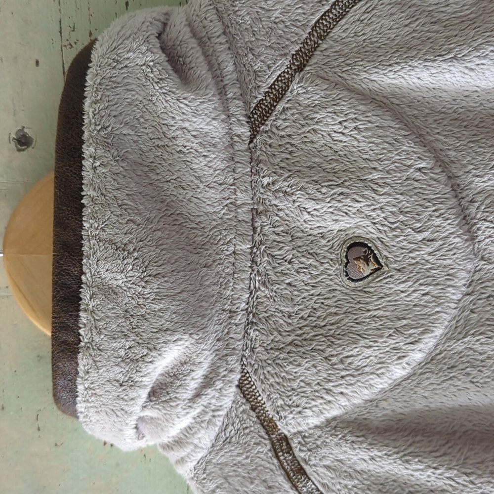KUHL I Advokat Stone Tan & Brown Full Zipper Front Minky Fleece Jacket, L - Picture 7 of 16